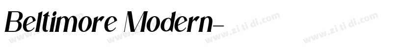 Beltimore Modern字体转换